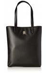 Tommy Hilfiger Cabas Femme Sac TH Casual Slim Tote Ns Poches Intérieures, Noir Black , Taille Unique
