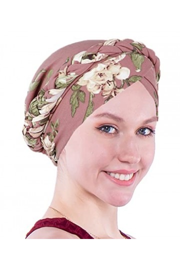 Biruil Turban pour chimiothérapie, turban pour cheveux torsadés, style ethnique, bohème - - Taille unique