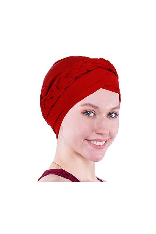 Biruil Turban pour chimiothérapie, turban pour cheveux torsadés, style ethnique, bohème - - Taille unique
