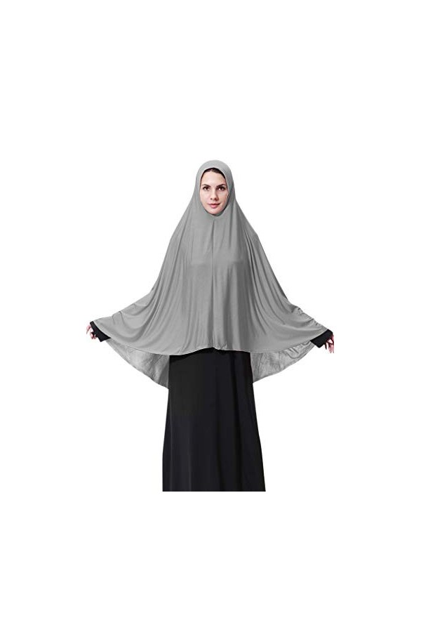 Écharpe musulmane pour femme - Pull extra long de 130 cm - Prière hijab musulmane une pièce Chadors Arabie - Turban islamique