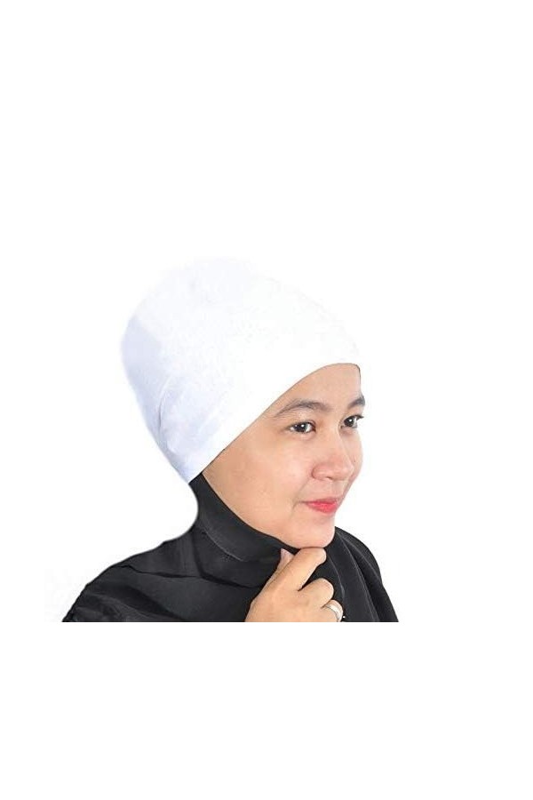 Silk Story Hijab Volumizer Cap Turban Sous Écharpe Bonnet Châle Chemo Cheveux Couverture Coton, Black Button, Taille unique