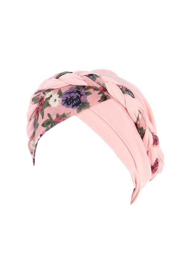 Lot de 3 turban imprimés pour femme, 1 pièce - Imprimé rose, Taille unique