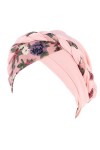Lot de 3 turban imprimés pour femme, 1 pièce - Imprimé rose, Taille unique