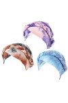Lot de 3 turban imprimés pour femme, 1 pièce - Imprimé rose, Taille unique