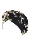 WWricotta Bonnet Turban en Coton - Chimio Turban Casquettes éLastique à Large Bande Bonnet Chimio Turban Africain ÉCharpe De 