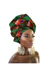 Mengyu Turban Femme Mode Imprimé Africain Longue Foulard Bandeau Cheveux Accessoire Headwraps Traditionnelle Style 3, 90 * 1