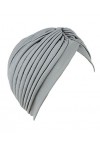 NYFASHION101 Classique turban pour femme. Confortable à porter il est idéal pour la perte de cheveux. MK5016