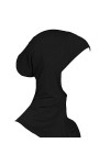 Dragonaur Bonnet de hijab pour femme musulmane avec couverture intégrale Noir