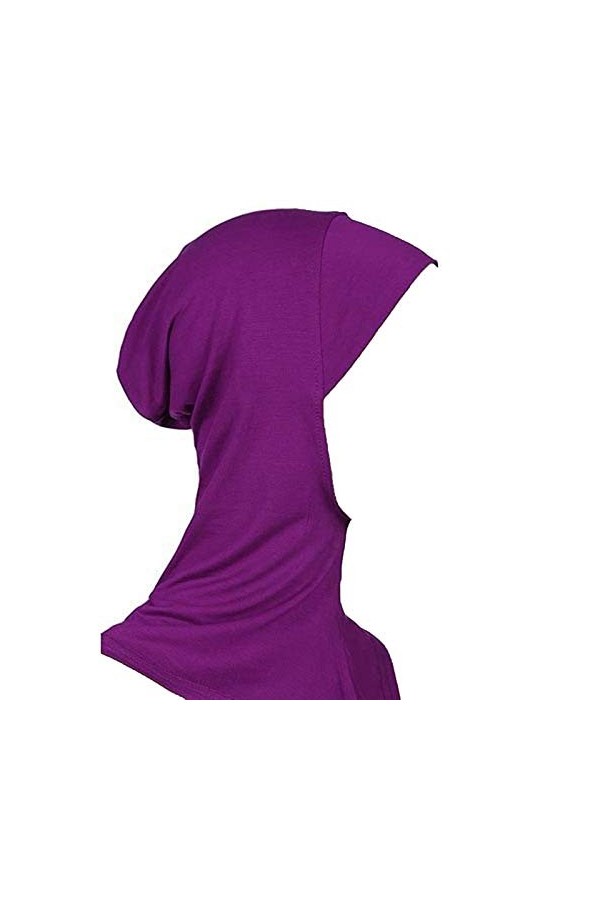 Dragonaur Bonnet de hijab pour femme musulmane avec couverture intégrale Noir