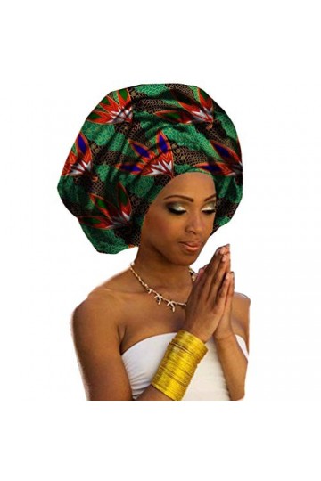 PengGengA Turban de Femmes Style National Foulard en Coton Tête Echarpe Longue avec Africaine Impression Element Headwraps S