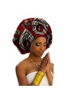 PengGengA Turban de Femmes Style National Foulard en Coton Tête Echarpe Longue avec Africaine Impression Element Headwraps S