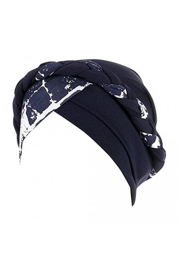 WWricotta Foulard en Bambou pour Femme - Chimio Turban Casquettes éLastique à Large Bande Chapeaux De Travail Musulmanes Chev