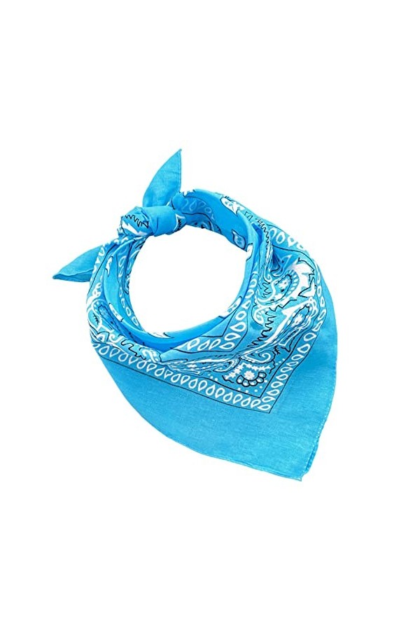 Bandanas 100 % coton pour femme / homme / enfants, unisexe avec motif Paisley, mouchoir couvre-chef, écharpe pour cheveux / c