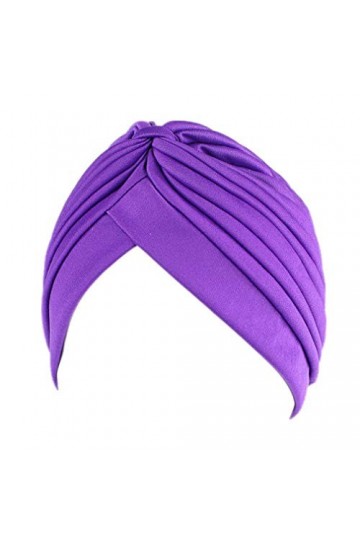 Xiang Ru Bonnet Doux Turban Foulard Islamique Chapeau Perte de Cheveux Cancer Chimio Bleu Clair