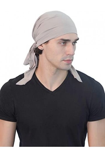 Deresina Bandana simple à nouer pour perte de cheveux, chimio, taupe, taille unique