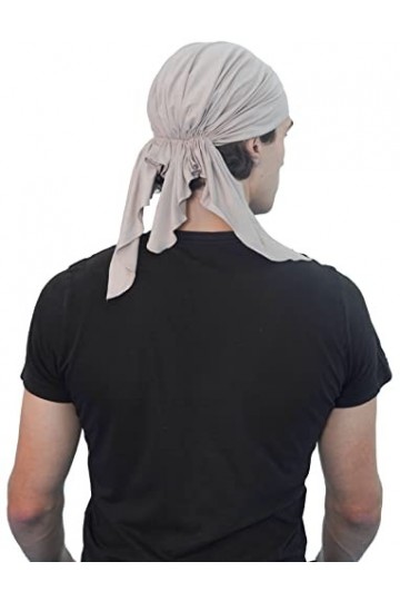 Deresina Bandana simple à nouer pour perte de cheveux, chimio, taupe, taille unique