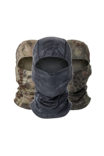 Freessom Lot de 3 Cagoule Camouflage Chasse Commando Militaire Adulte Moto Bandana Homme Femme Cheveux Vintage Original Multi