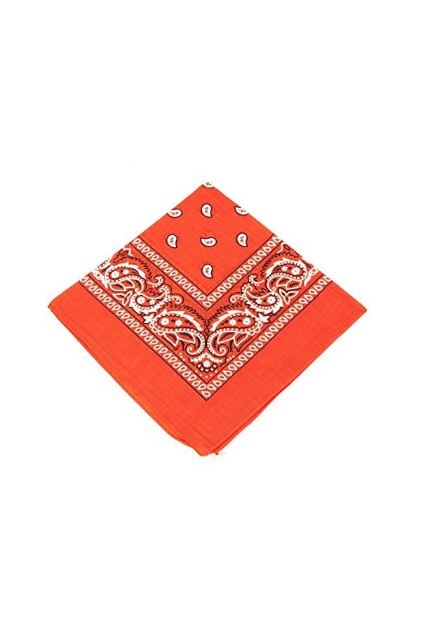 Boolavard 100 % coton, bandanas avec motif cachemire original | Couleur au choix Couvre-chef/Écharpe de cheveux Cou Poignet B