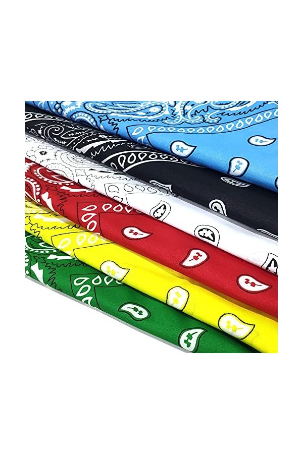 QEEQPF Paisley Bandana Foulard Neck Echarpes Bracelet Noix de Cajou Bandana Design Foulard Nouveauté Impression Head Wrap pou