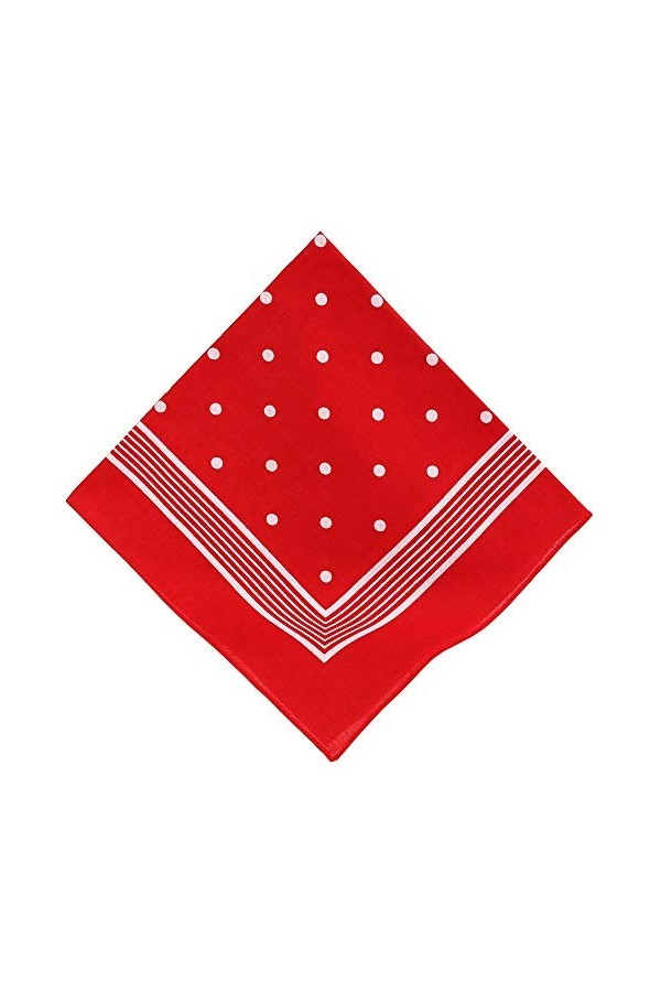 Betz bandana classique XXL à points 70 x 70 cm en 100% coton couleur rouge