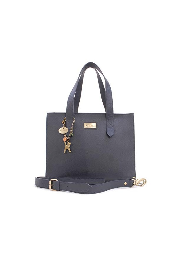 Catwalk Collection Handbags - Cuir Saffiano résistant à leau - Sac porté épaule avec Bandoulière réglable et détachable/Tote