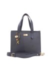 Catwalk Collection Handbags - Cuir Saffiano résistant à leau - Sac porté épaule avec Bandoulière réglable et détachable/Tote