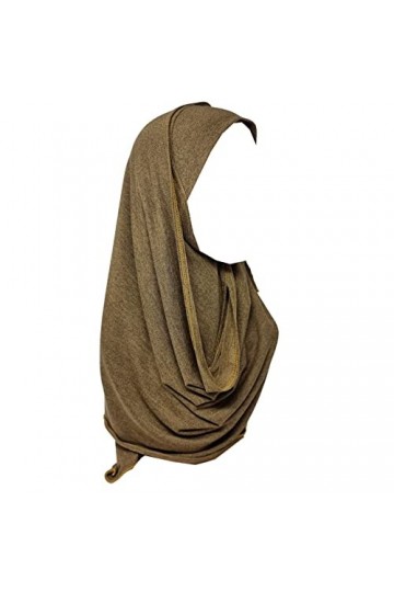 Foulard à enfiler et à enrouler confortable Hijab en une seule pièce, décoré avec un bonnet croisé islamique, idéal pour tous