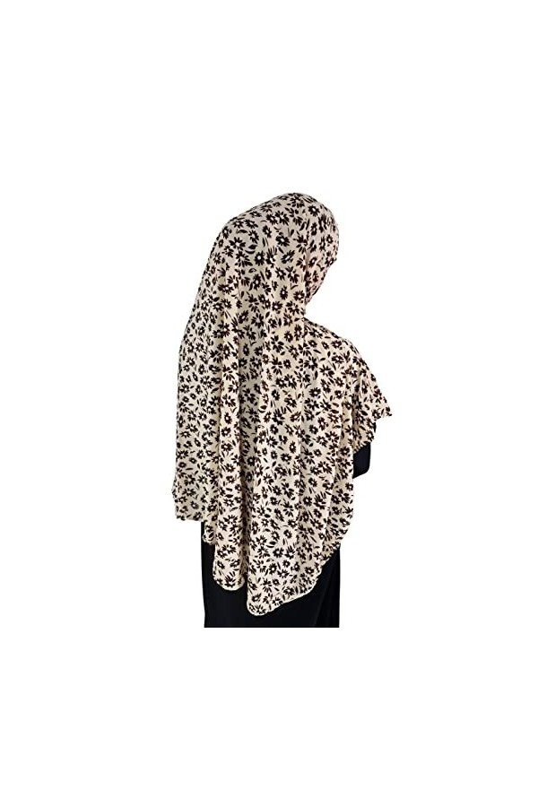 Hijab Amira Foulard extensible en lycra pour musulmane - Bleu - Taille Unique