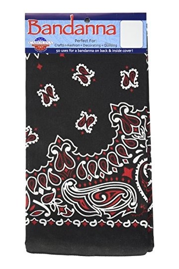 Carolina Hav, A, Hank Paisley Bandana, 55,9 x 55,9 cm, Noir, Rouge, Blanc