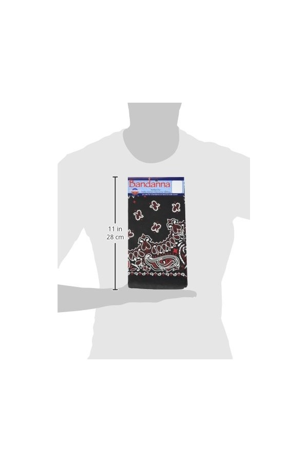 Carolina Hav, A, Hank Paisley Bandana, 55,9 x 55,9 cm, Noir, Rouge, Blanc