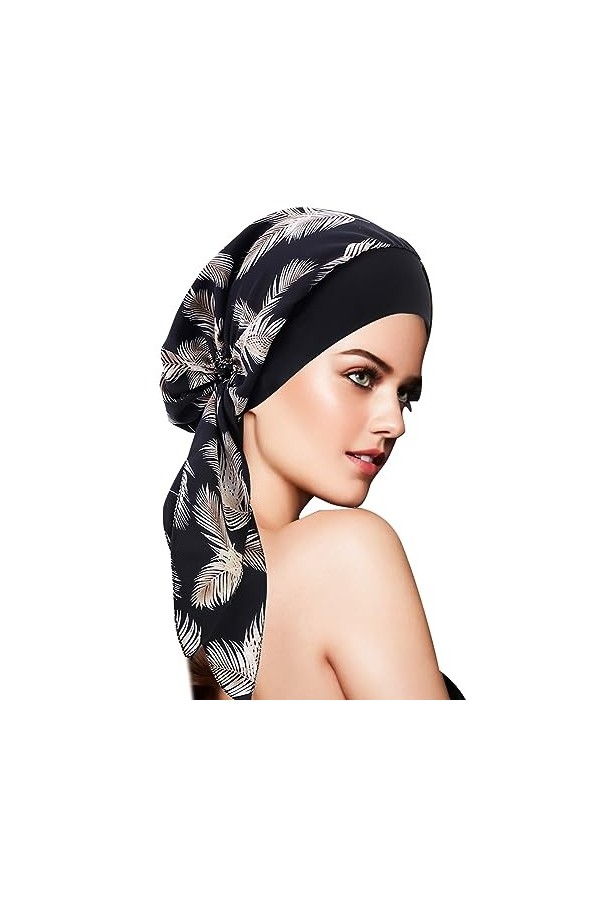 Bandana de Algodón Pañuelos Oncologicos para Quimio Perdida de Cabello Ropa de Dormir -vin safran