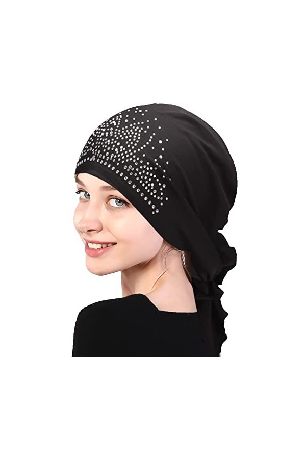 Bandana de Algodón Pañuelos Oncologicos para Quimio Perdida de Cabello Ropa de Dormir -vin safran