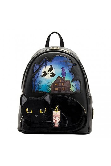 Loungefly Disney Hocus Pocus Binx Pocket Womens Double Strap Shoulder Bag Purse, One Size