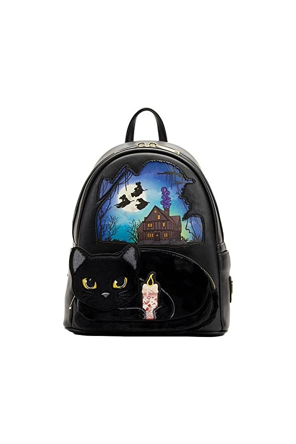 Loungefly Disney Hocus Pocus Binx Pocket Womens Double Strap Shoulder Bag Purse, One Size