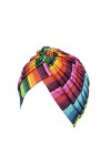 Xiang Ru Islamique Foulard Couleur Uni Chapeau Bonnet Indiens Doux Simple Marine