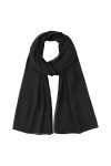 Écharpe hijab musulmane en mousseline de soie douce de qualité supérieure pour femme | Poids léger, Noir , L