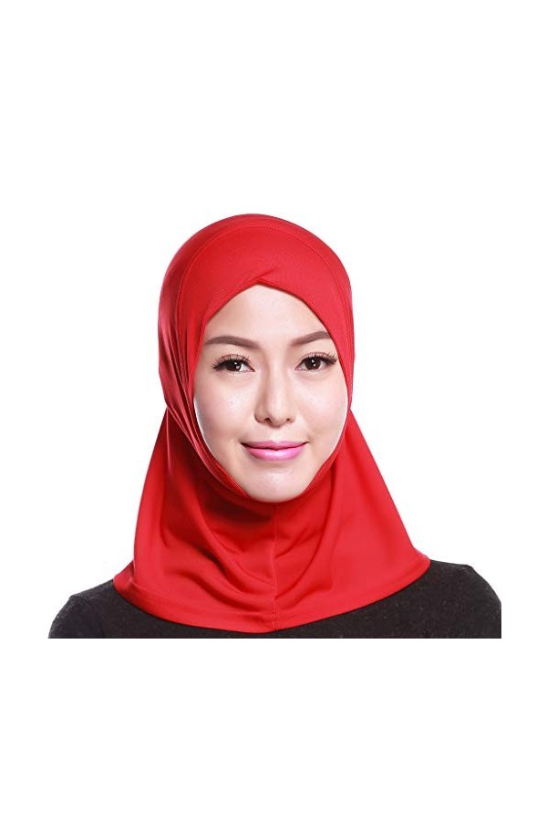 Ixkbiced Femmes Musulmanes Coton Mini Hijab tête écharpe Couleur Unie Couverture complète Casquette intérieure Islamique Arab