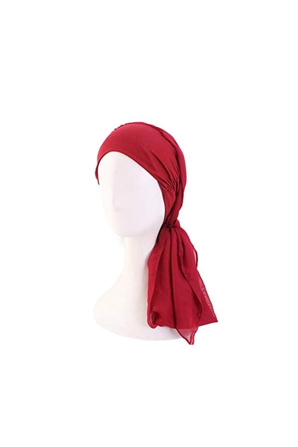 Boomly Femmes Chemo Turban Chapeau bandana foulard Pour la perte de cheveux Coiffe musulmane Élastique Bonnet Couvercle de tê