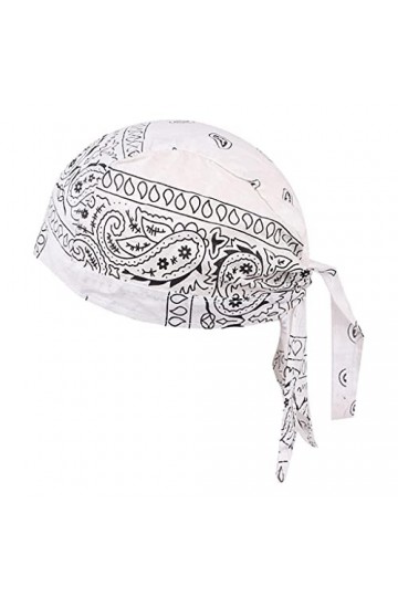 Baoblaze 2x Skull Cap Head Wrap Cap Moto Biker Hat Bandana Écharpe - Noir et Blanc