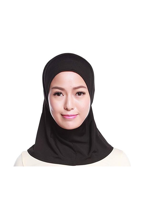 Ixkbiced Femmes Musulmanes Coton Mini Hijab tête écharpe Couleur Unie Couverture complète Casquette intérieure Islamique Arab