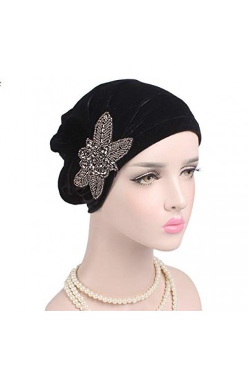 Amorar Femmes Turban Bandana Bonnet Musulman Foulards Tête Headwrap Beanie Bandeau Chemo Cancer Bonnet Élastique Coiffe pour 