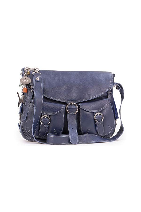 Catwalk Collection Handbags - Cuir Véritable - Sac à Main/Sac Bandoulière/Sac Besace avec Rabat/Sac Porté Croisé - Femme - CO