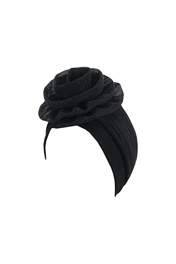 Surkat Turban à fleurs brillantes pour chimio, doré, Taille unique