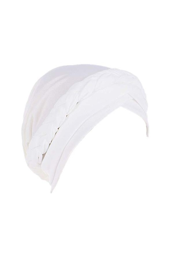 Turban pour femme pré-noué torsadé pour chimiothérapie contre le cancer, Bleu clair et vert tie-dye, M taille unique 