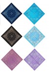 DAUCO Bandana bindetuch 100% Coton Bandanas Original Paisley Multicolore Cheveux Bandeau Bandannas Foulard Fichu Mouchoir Ech