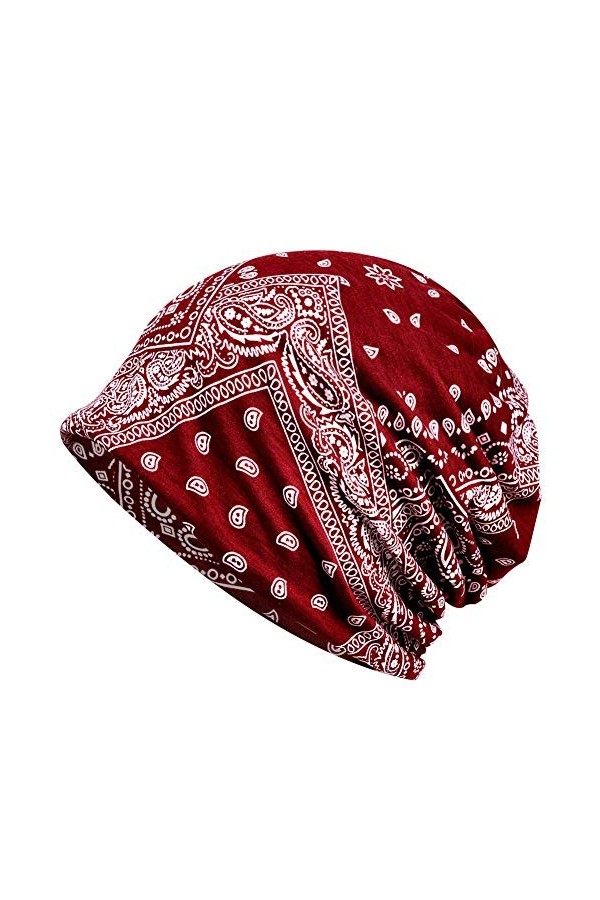 Amorar Dames Coton Élastique Longbeanie Écharpe Turban Chapeaux Chemo Beanie Écharpe Chapeaux Chapeau de Bandana Turban pour 