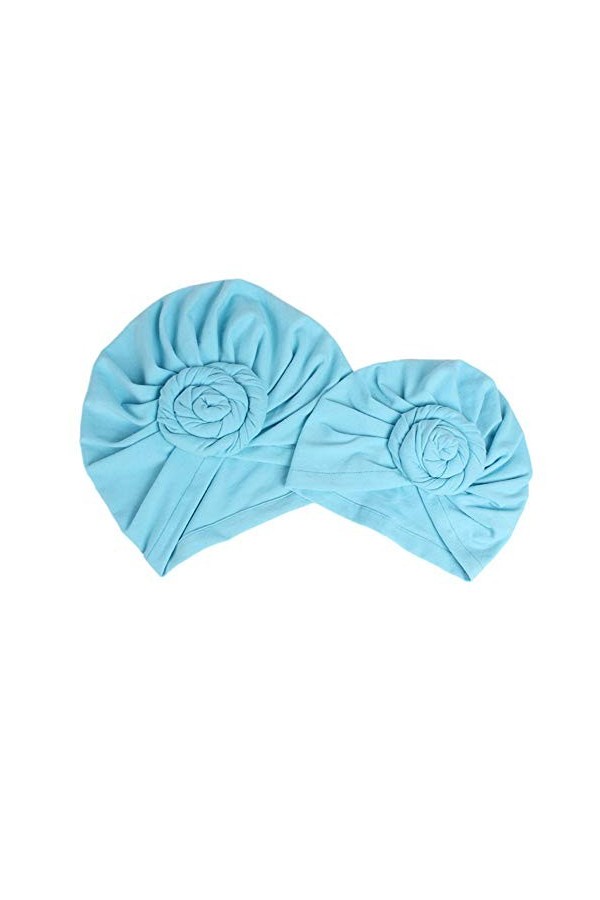 ASHILISIA Turban noué en coton Chapeau chimio Bandeau Turban musulman pour femme Accessoires cheveux - Rouge -