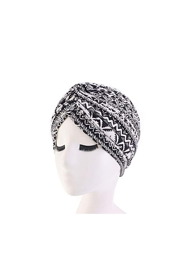 Amorar Femmes Turban Bandana Chemo Casquette Bande de Cheveux Ethnique Bandeau en Coton Chapeau Indien Bonnet de Chimiothérap