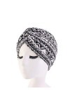 Amorar Femmes Turban Bandana Chemo Casquette Bande de Cheveux Ethnique Bandeau en Coton Chapeau Indien Bonnet de Chimiothérap