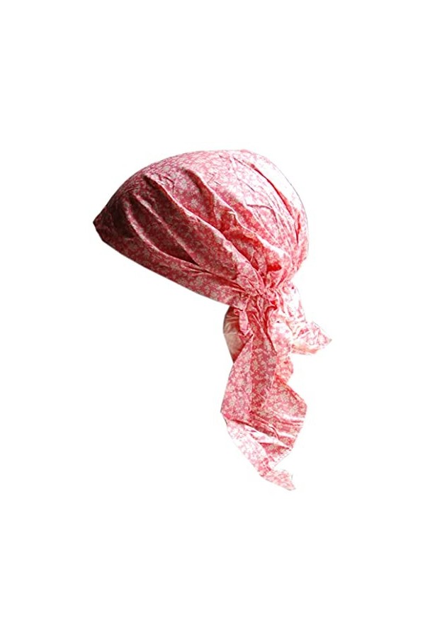 Cool4 A02 Bandana dété XL, Bleu marine avec motif floral cachemire vert beige, taille unique